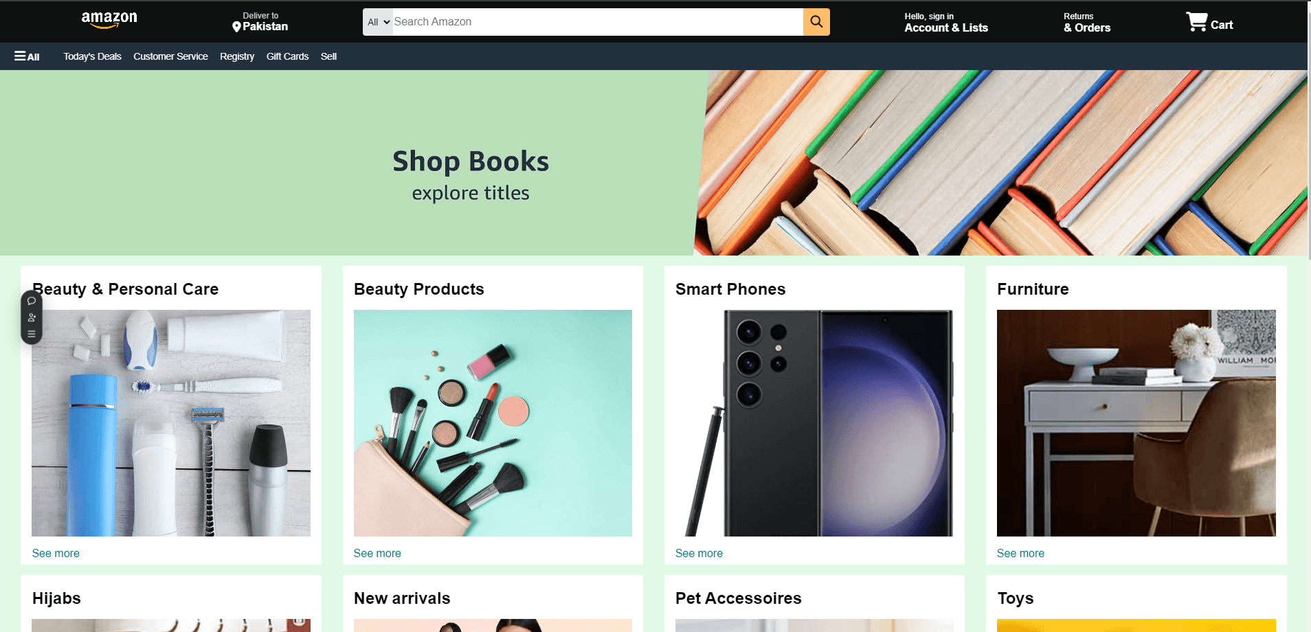 Amazon Home page clone